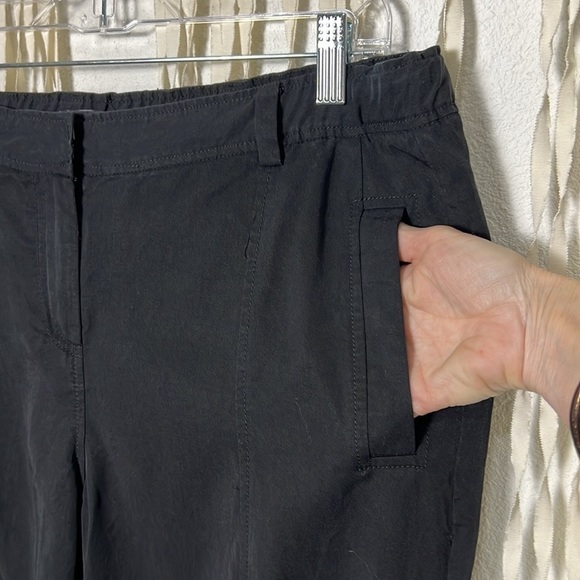 Eileen Fisher Black Cropped 100% Tencel Pant Size LP - Picture 5 of 9